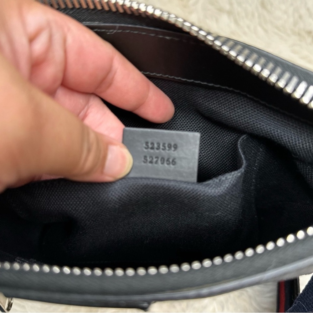 Gucci Messenger Bag Black/Gray Canvas - Picture 9 of 16